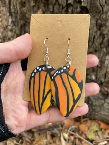 OOAK Monarch earrings