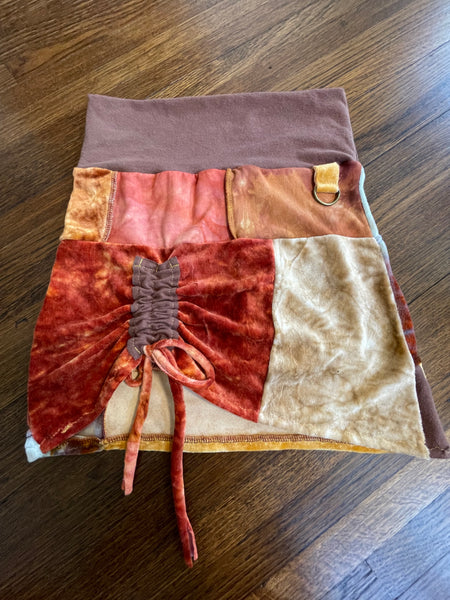 Custom Block work Scrap Mini Skirt