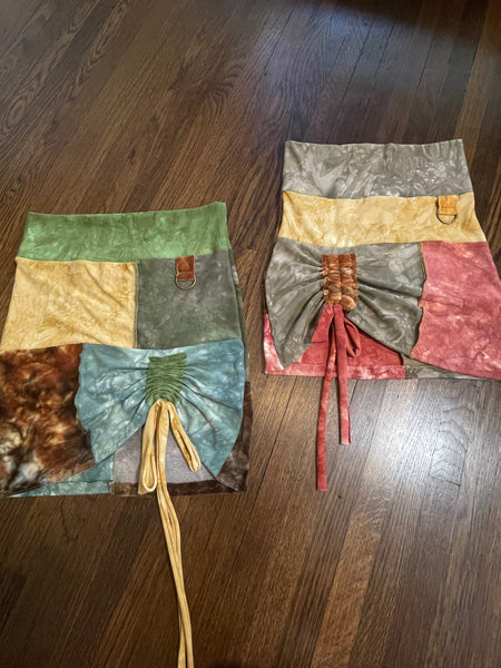 Custom Block work Scrap Mini Skirt