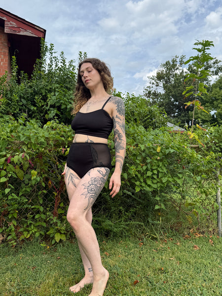 Black Sweetheart Cami Set