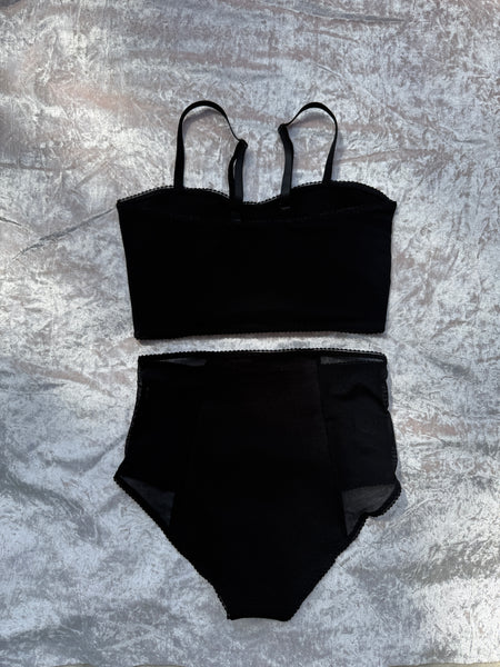 Black Sweetheart Cami Set