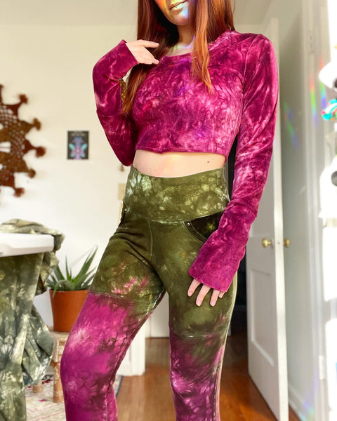 Velour pocket leggings